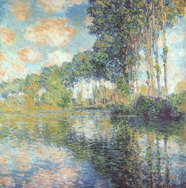 Claude Monet Poplars on Bank of River Epte china oil painting image